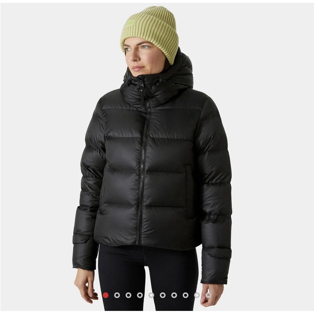 Helly Hansen Womens Essence Down Hooded Jacket Black Medium New 53818-990 *Logo* - Picture 10 of 13